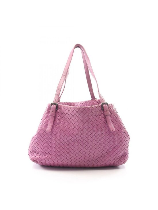 Bottega Veneta Handbags - Bottega Veneta Tote Bag Intrecciato Purple Leather